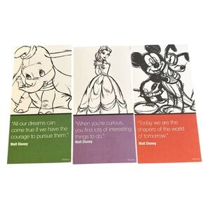 Disney Hotel Cards - Unique Souvenir from Your Stay - Set of 3